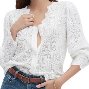 Luxveer Dressy Lace Tops or Sweater for Women V Neck NWT Size S